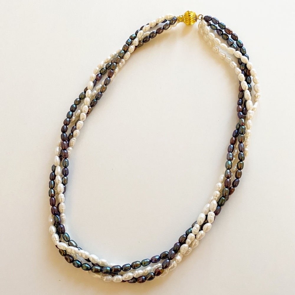 Vintage Freshwater Pearl Multi Strand Necklace